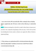 NR 566&sol; NR566 Final Exam Qs & Ans &lpar;Latest 2024 &sol; 2025&rpar;&colon; Advanced Pharmacology for Care of the Family &lpar;Verified Answers&rpar;