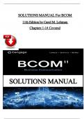 Solutions Manual for BCOM 11th Edition by Carol M&period; Lehman All Chapters 1-14 Covered