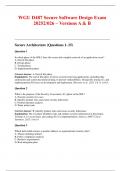 WGU D487 Secure Software Design Exam 20252&sol;026 &ndash; Versions A & B
