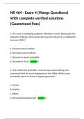 NR 464 - Exam 4 &lpar;Wangs Questions&rpar; With complete verified solutions &lpar;Guaranteed Pass&rpar;&period;