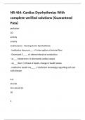 NR 464 Cardiac Dysrhythmias With complete verified solutions &lpar;Guaranteed Pass&rpar;