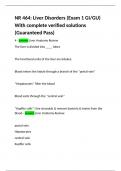 NR 464 Liver Disorders &lpar;Exam 1 GI - GU&rpar; With complete verified solutions &lpar;Guaranteed Pass&rpar;&period;