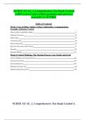 NURSE 311 AE&lowbar;1&lowbar;Comprehensive Test Bank Graded A100&percnt;correct and verified questions and answers&lpar; assuredly A&plus; SCORE&rpar;