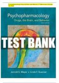 Psychopharmacology Drugs the Brain And Behavior 3rd Edition meyer Nursing Test Bank