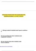 RADIATION PROTECTION TEST QUESTIONS AND ANSWERS GRADED A&plus; LATEST UPDATE&period;