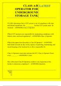 CLASS A&sol;B OPERATOR FOR UNDERGROUND STORAGE TANK QUESTIONS AND ANSWERS 2025