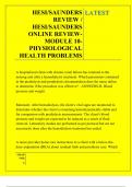 HESI&sol;SAUNDERS REVIEW &sol; HESI&sol;SAUNDERS ONLINE REVIEWMODULE 10- PHYSIOLOGICAL HEALTH PROBLEMS  QUESTIONS AND ANSWERS 2025  