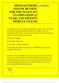 HESI&sol;SAUNDERS ONLINE REVIEW FOR THE NCLEX-PN EXAMINATION &lpar;2 YEAR&rpar;&comma; 2ND EDITION MODULE 4 EXAM  QUESTIONS AND ANSWERS 2025 