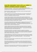 D220 PRE-ASSESSMENT EXAM WITH ALL CORRECT & VERIFIED ANSWERS&sol;ALREADY GRADED A&plus;