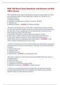 NUR 146 Neuro Exam Questions and Answers verified  100&percnt; Correct 