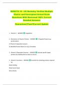 NUSCTX 10 - UC Berkeley Verified Multiple  Choice and Conceptual Actual Exam  Questions With Reviewed 100&percnt; Correct  Detailed Answers   Guaranteed Pass&excl;&excl;Current Update 