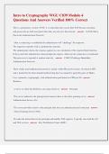 Intro to Cryptography WGU C839 Module 4  Questions And Answers Verified 100&percnt; Correct 