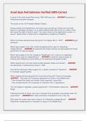 Israel Quiz And Solutions Verified 100&percnt; Correct 