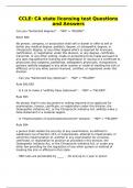 CCLE EXAM &vert;75 QUESTIONS WITH DETAILED ANSWERS