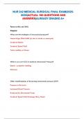 NUR 242 MEDICAL SURGICAL FINAL EXAM&vert;2025-2026&vert;ACTUAL 160 QUESTIONS AND ANSWERS&vert;ALREADY GRADED A&plus;