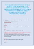 AYPO REAL ESTATE PRINCIPLES OF REAL  ESTATE I EXAM 2025 WITH ACTUAL  CORRECT QUESTIONS AND VERIFIED  DETAILED ANSWERS &vert;FREQUENTLY TESTED  QUESTIONS AND SOLUTIONS &vert;ALREADY  GRADED A&plus;&vert;NEWEST&vert;LATEST  UPDATE&vert;GUARANTEED PASS 