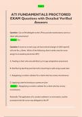 ATI FUNDAMENTALS PROCTORED  EXAM Questions with Detailed Verified  Answers