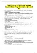 CAADC PRACTICE EXAM&comma; MCBAP CAADC Test Prep Exam&vert;364 Q&rsquo;s and A&rsquo;s