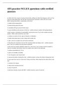 ATI practice NCLEX questions with verified answers