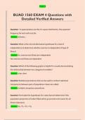 BUAD 1560 EXAM 4 Questions with  Detailed Verified Answers
