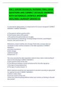 ANCC GERONTOLOGICAL NURSING FINAL EXAM QUESTIONS AND CORRECT DETAILED ANSWERS WITH RATIONALES &lpar;VERIFIED ANSWERS&rpar;  2025&sol;2026 &vert;ALREADY GRADED A&plus;