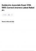 Guidewire Associate Exam With 100&percnt; Correct Answers Latest Rated A&plus;&period;