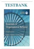 Test Bank for Organizational Behavior 15th Edition by Robbins and Judge&period;latest version 2025