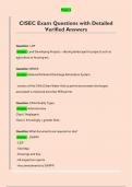 CISEC Exam Questions with Detailed  Verified Answers 