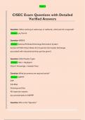 CISEC Exam Questions with Detailed  Verified Answers