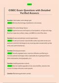 CISEC Exam Questions with Detailed  Verified Answers