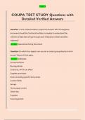 COUPA TEST STUDY Questions with  Detailed Verified Answers