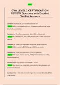 CVA LEVEL 2 CERTIFICATION  REVIEW Questions with Detailed  Verified Answers 