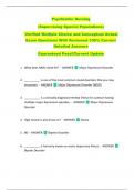 Psychiatric Nursing   &lpar;Supervising Special Populations&rpar;  Verified Multiple Choice and Conceptual Actual  Exam Questions With Reviewed 100&percnt; Correct  Detailed Answers   Guaranteed Pass&excl;&excl;Current Update 