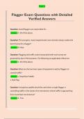 Flagger Exam Questions with Detailed  Verified Answers 