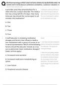 RN Pharmacology LATEST 2024 ACTUAL EXAM 242 QUESTIONS AND AN SWERS WITH RATIONALES &lpar;VERIFIED ANSWERS&rpar; &vert;ALREADY GRADED A&plus;