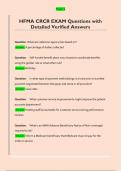 HFMA CRCR EXAM Questions with  Detailed Verified Answers 