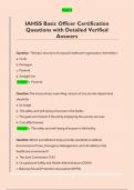 IAHSS Basic Officer Certification  Questions with Detailed Verified  Answers 