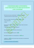 CERTIFIED BREASTFEEDING COUNSELOR EXAM 2025 QUESTIONS AND ANSWERS