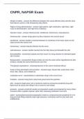 CNPR&comma; NAPSR Exam Questions and Answers 100&percnt; Correct