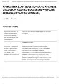 AHIMA RHIA EXAM QUESTIONS AND ANSWERS GRADED A&plus; ASSURED SUCCESS NEW UPDATE 2025&sol;2026 &lpar;MULTIPLE CHOICES&rpar; &period;