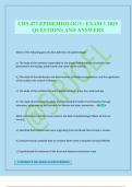 CHS 473 EPIDEMIOLOGY&colon; EXAM 1 2025 QUESTIONS AND ANSWERS