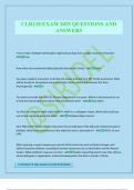 CLR110 EXAM 2025 QUESTIONS AND ANSWERS