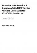 Prometric CNA Practice II Questions With 100&percnt; Verified Answers Latest Updated 2024&sol;2025 Graded A&plus;
