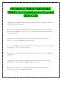 Professional Military Knowledge &vert; PMK-EE for E-5 &lpar;Professional Conduct&rpar; Study Guide