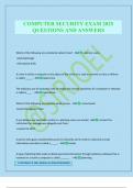 COMPUTER SECURITY EXAM 2025 QUESTIONS AND ANSWERS