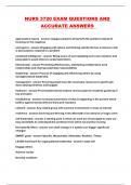 NURS 3720 EXAM QUESTIONS AND ACCURATE ANSWERS 