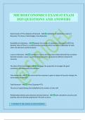 MICROECONOMICS EXAM &num;2 EXAM 2025 QUESTIONS AND ANSWERS