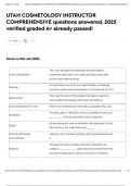 UTAH COSMETOLOGY INSTRUCTOR COMPREHENSIVE questions answered&comma; 2025 verified graded A&plus; already passed&excl;