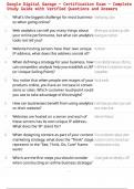 Google Digital Garage &ndash; Certification Exam &ndash; Complete Study Guide with Verified Questions and Answers
