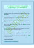 ECONOMIC POLICY EXAM 2025 QUESTIONS AND ANSWERS